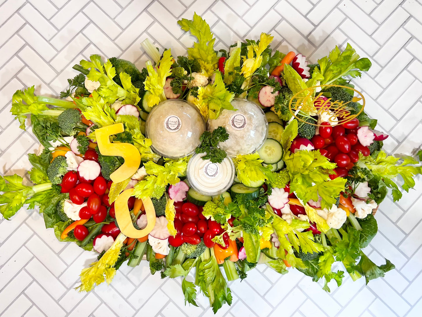 Crudités Sharing Platter for 50th Bday 