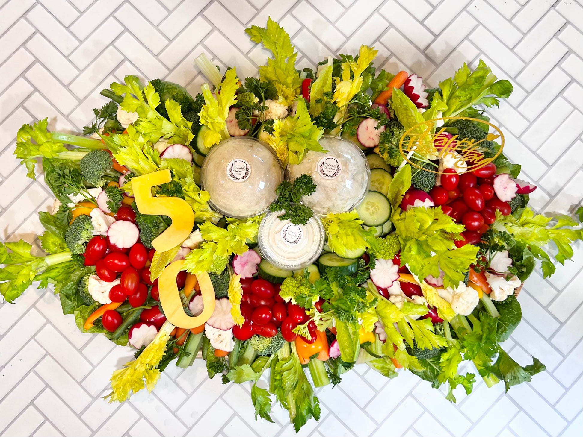 Crudités Sharing Platter for 50th Bday 