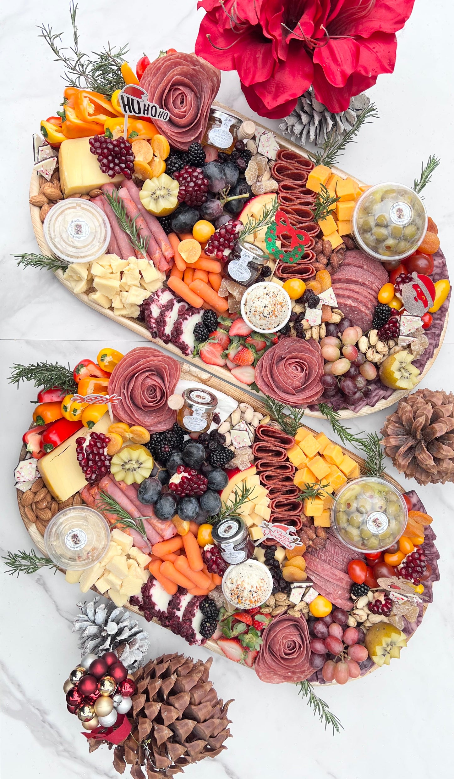 Christmas platter x2